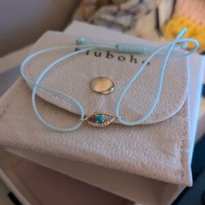 Turquoise mystic evil eye cord bracelet